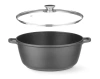 Casserole avec revêtement antiadhésif, 7,5 L, noir, 38,7x31x(H)13 cm | HENDI 611036