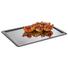 Plateau SCHÖNER ESSEN, avec bord décoratif, en acier inoxydable, 60x40x1 cm | APS 385