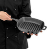 Poêle carrée en fonte pour griller 24x24 cm | FORGAST FG02305