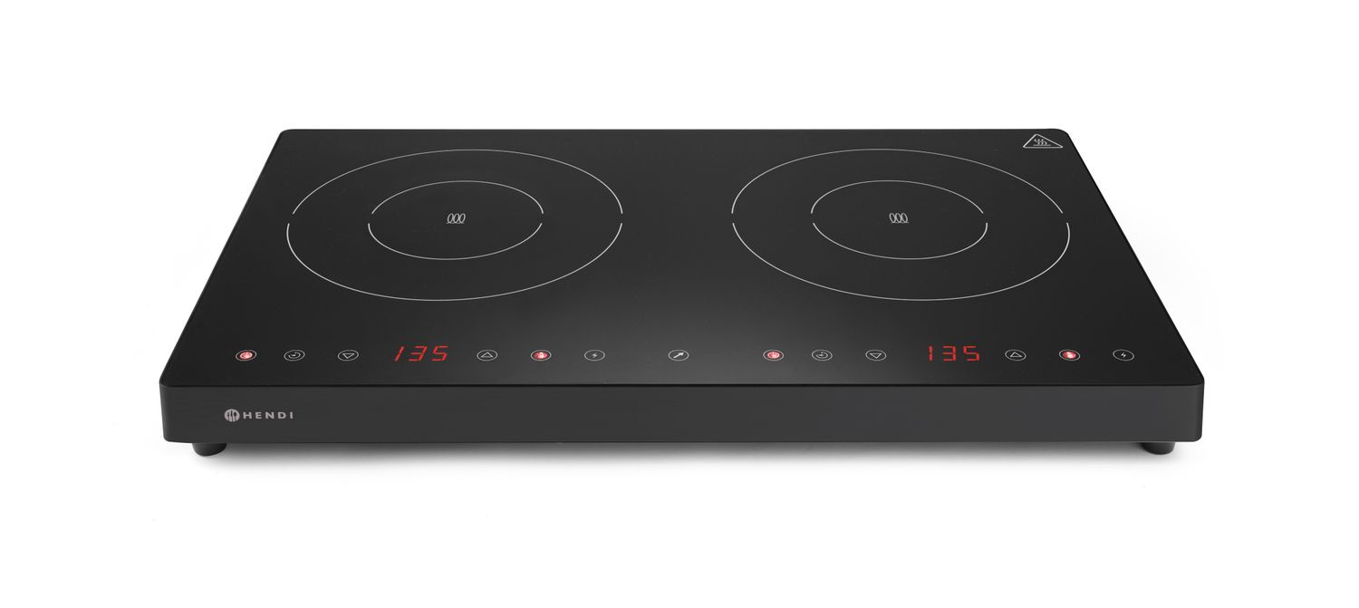 Cuisinière à induction double Black Line, 3,5 kW, 230 V | HENDI 239414