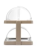 Vitrine réfrigérée double à couvercle roll-top Duo UNIQ conçue par Robert Bronwasser, beige, 48x35,5x48 cm | HENDI 871959