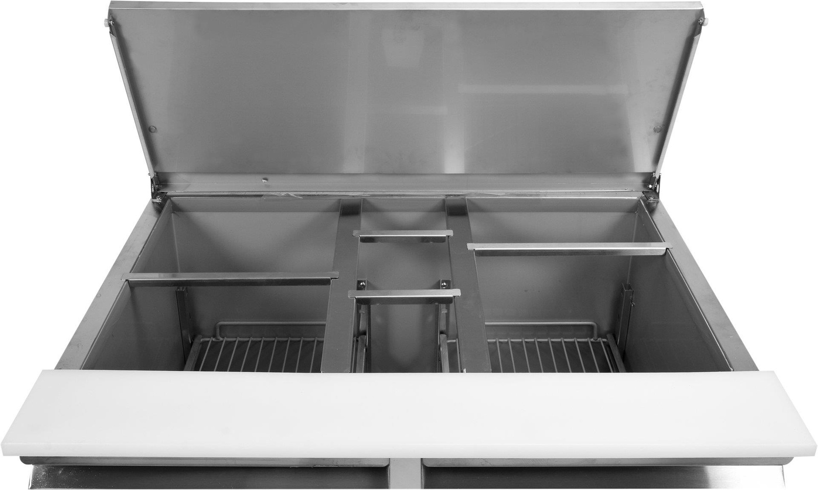 Table réfrigéré 2-portes pour salades avec couvercle inox | YATO YG-05262