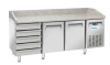 Table réfrigéré pour pizza 2-portes, 5 tiroirs, 430 l, en acier inoxydable | ARKTIC 236802
