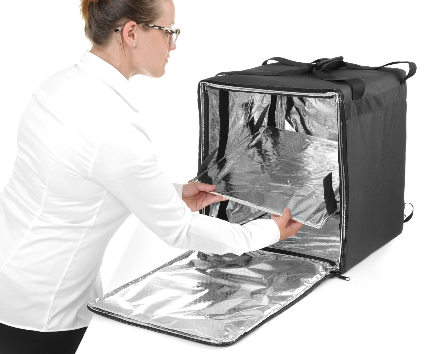 Sac à dos isotherme 75 l, renforcé, 10 boîtes, 41x41x49 cm | HENDI 709801