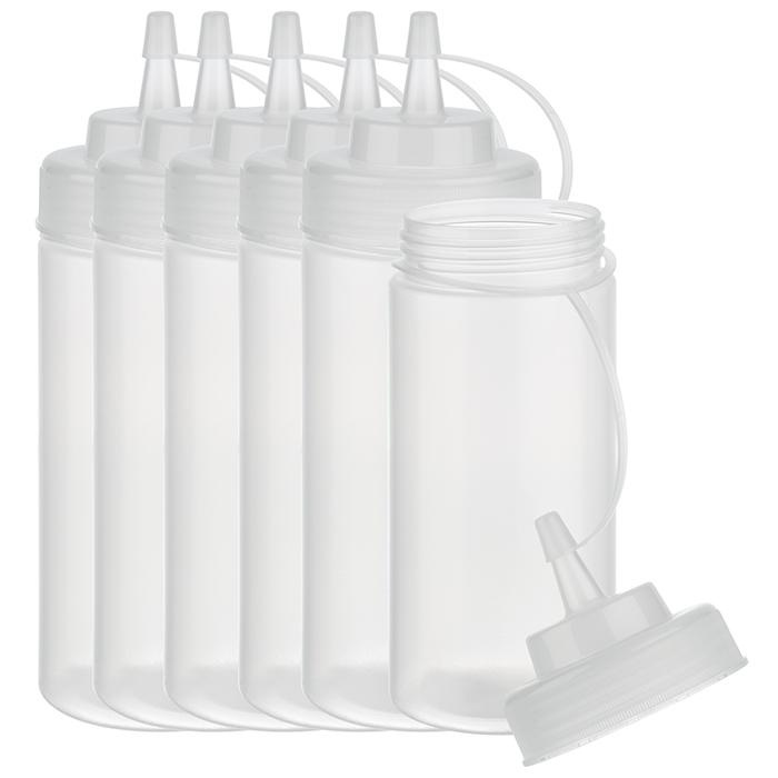 Distributeur pour sauces froides avec bouchon, transparent, lot de 6 pièces, 490 ml | APS 93253