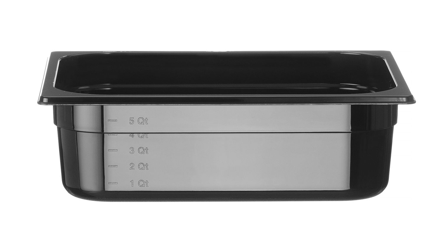 Bac GN 1/2 prof. 10 cm en polycarbonate noir | HENDI 862421