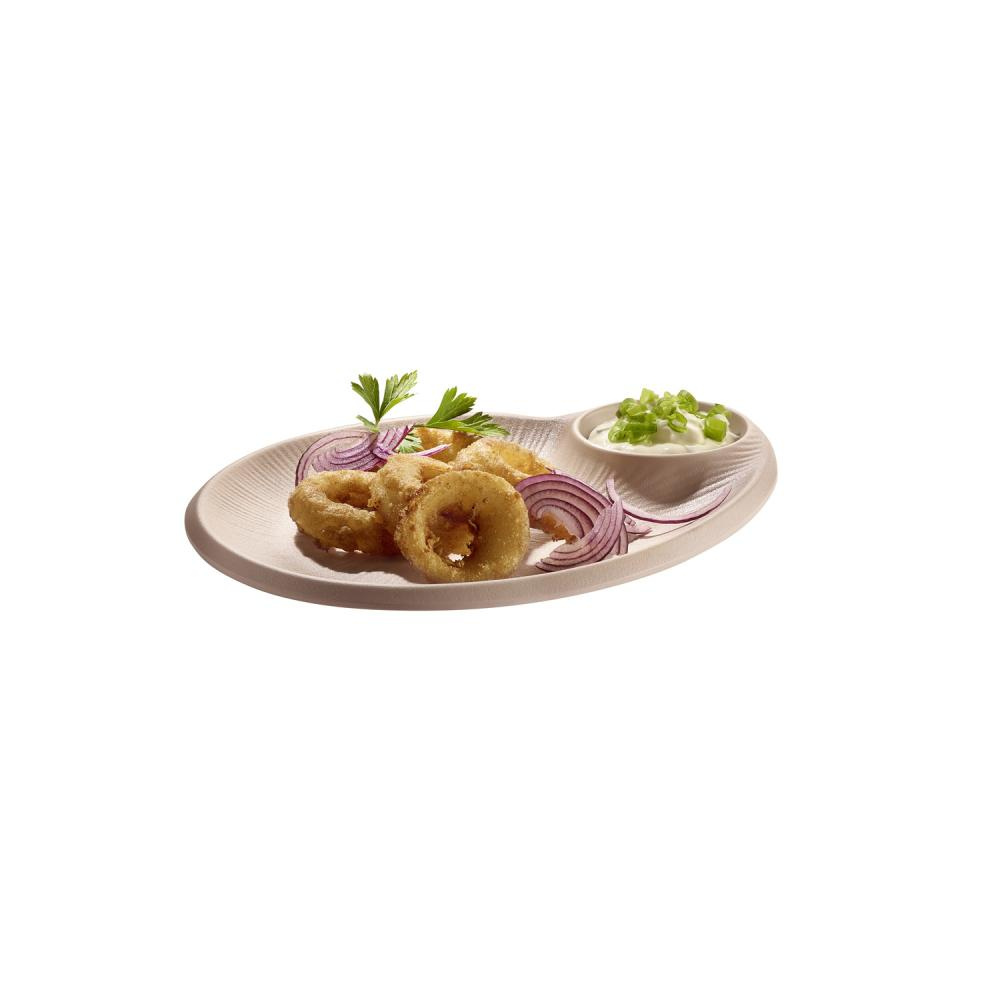 Assiette NERO en mélamine, beige, 24x20x2,5 cm | APS 85424