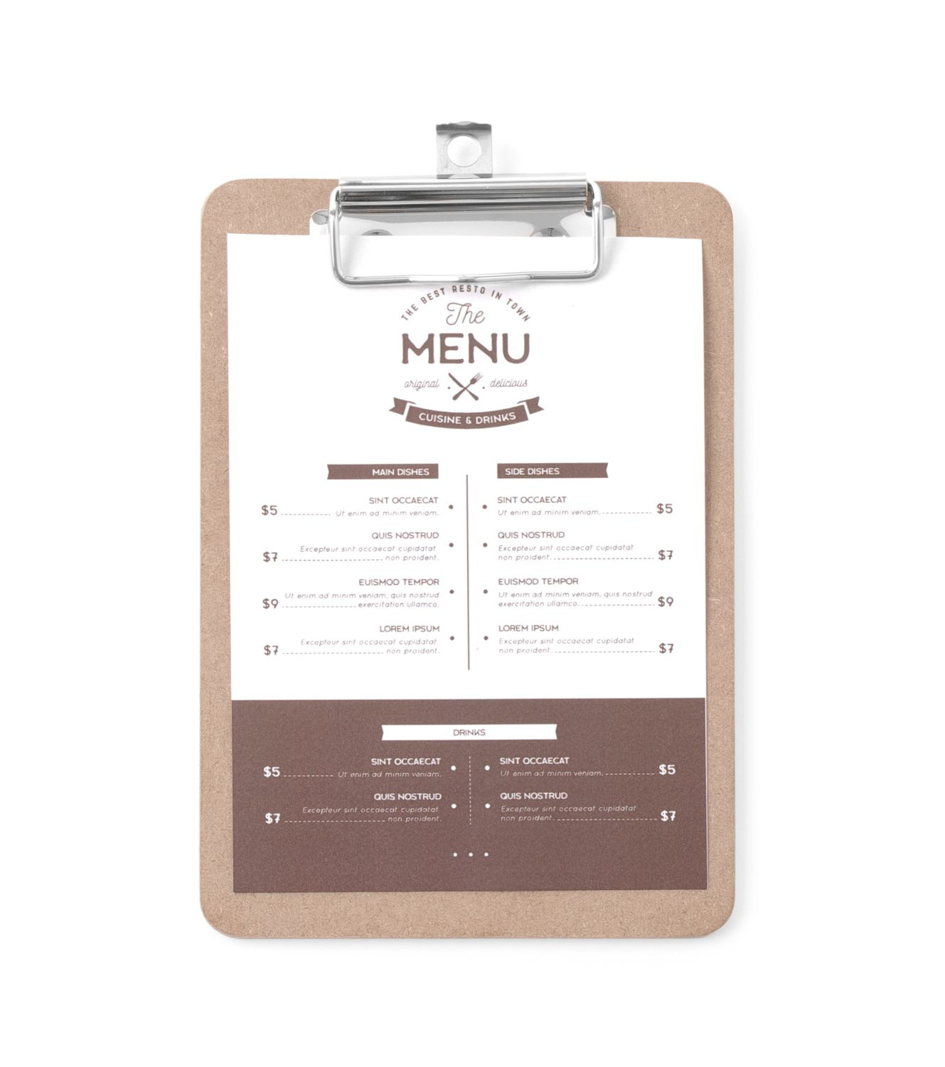 Set de table pour carte de menu 12,5x18 cm | HENDI 664179