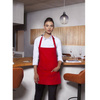 Tablier court Basic 75 x 60 cm avec poche et boucle rouge | KARLOWSKY BLS 6-8-pièces