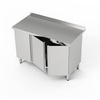 Table de travail inox 3 portes 140x70x85 cm | FORGAST