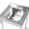 Table inox avec évier 1 bac 60x60x85 à visser | FORGAST FG15334