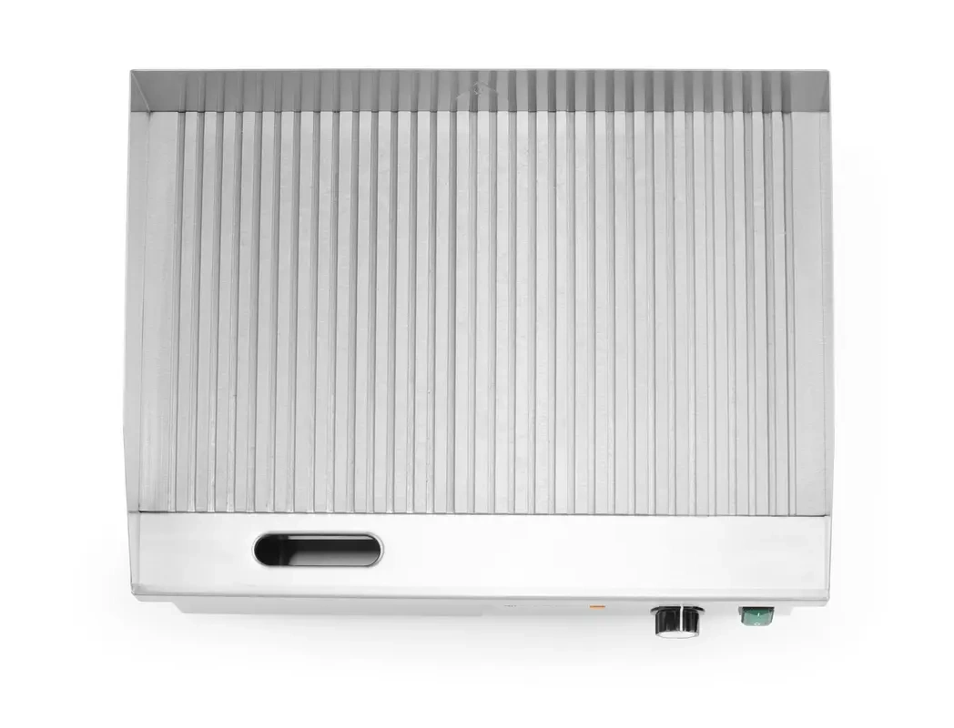 Plaque grill électrique Kitchen Line, rainurée, 3 kW, 230 V | HENDI 154984