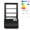 Vitrine réfrigérée 58 l, noire, LED, dégivrage automatique | HENDI 233627