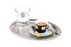 Plateau KAFFEEHAUS ovale, poli, mat, en acier inoxydable, 20x14,5x0,5 cm | APS 30111