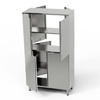 Armoire traversante en acier inoxydable à deux compartiments 110x60x180 cm | FORGAST