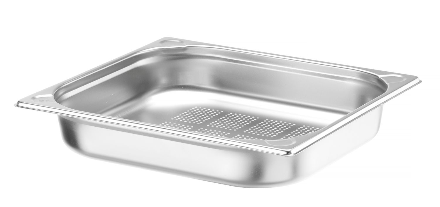 Bac GN 2/3 prof. 6,5 cm en acier inoxydable KITCHEN LINE perforé | HENDI 807224