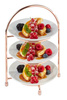 Support de service pour 3 assiettes, cuivre, 18,5x15,5x26 cm | APS 33211
