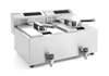 Friteuse électrique avec panneau numérique, robinet de vidange, 2x8 l, 2x3,5 kW | HENDI 207376