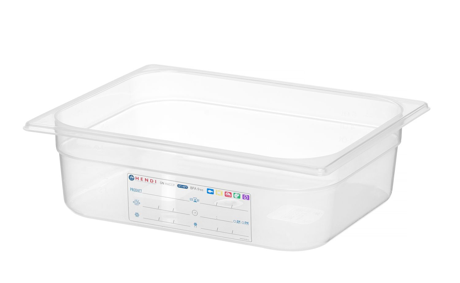Bac GN 1/2 prof. 10 cm en polypropylène HACCP | HENDI 880173