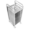 Chariot pliable en acier inoxydable pour le transport de bacs GN | FORGAST FG01105