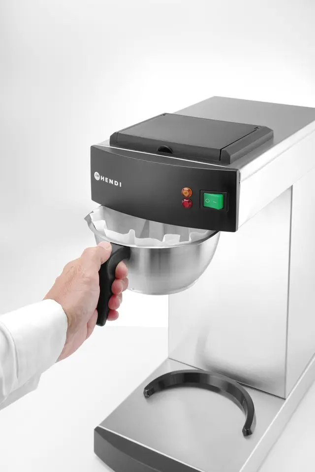 Cafetière filtre, 2 l, acier inoxydable, 1,4 kW | HENDI 211052