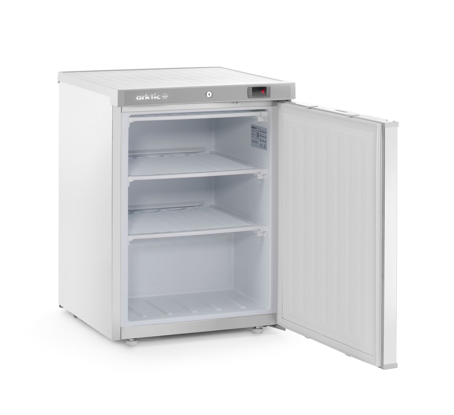 Armoire de congélation Budget Line 200 l, acier inoxydable, 1 porte, refroidissement statique | ARKTIC 236079