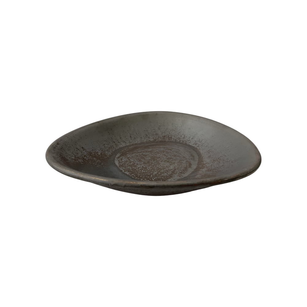 Assiette creuse Delta Cristall hématite 24 cm | KERA CERAMIKA 15.7/C.HEM