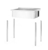 Évier en acier inoxydable 1 bac Budget Line, 100x60x85 cm | HENDI 811023