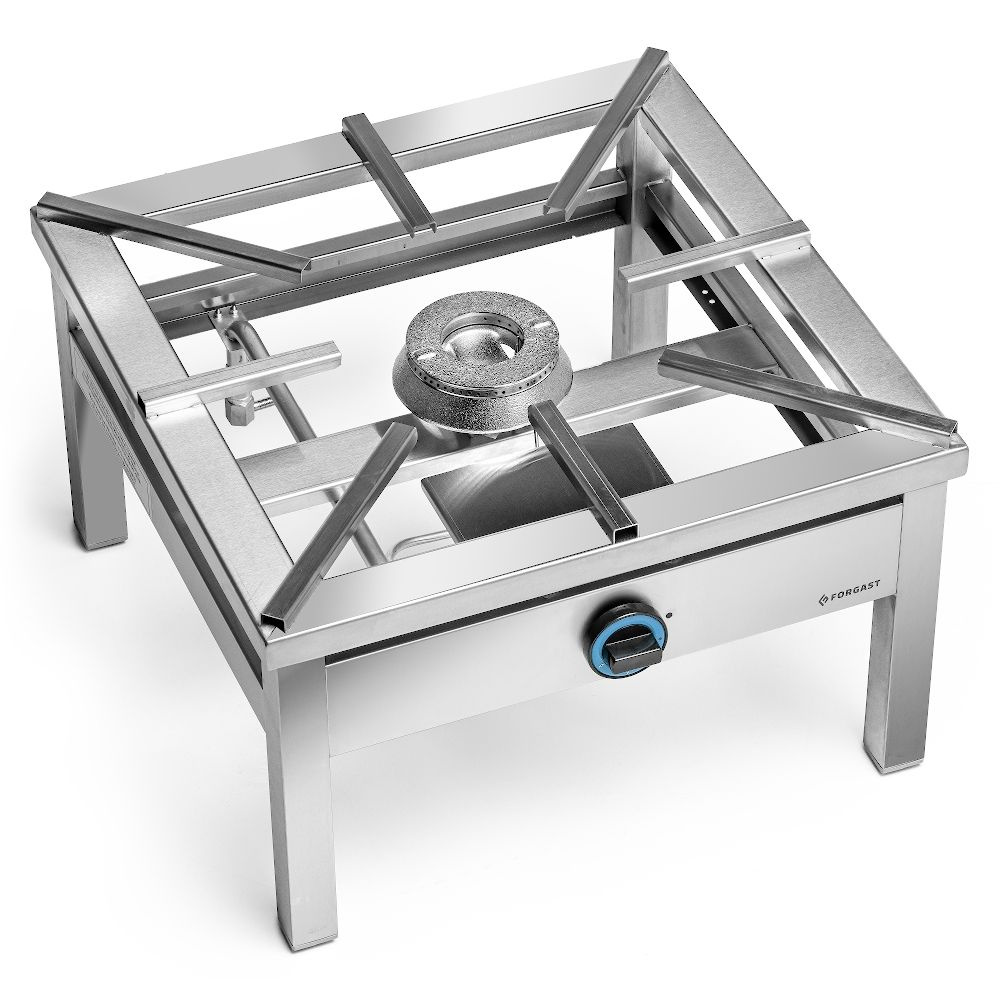 Tabouret de cuisine professionnel à gaz 1 brûleur, 7,2 kW, 60x60x38 cm | FORGAST FG09411