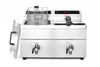 Friteuse à induction à 2 cuves Kitchen Line, 2x8 l, 2x3,5 kW, 230 V | HENDI 215029