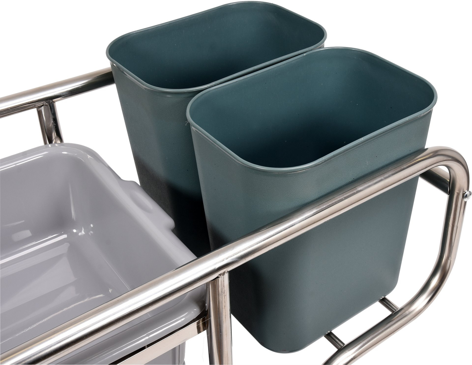 Chariot de service à 3 étagères avec 5 bacs | YATO YG-09101