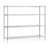 Étagère de stockage en acier chromé, 4 étagères, pliante 182x61x180 cm | FORGAST FG15140