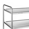 Chariot de service en acier inoxydable à 3 étagères pliable | FORGAST FG01003