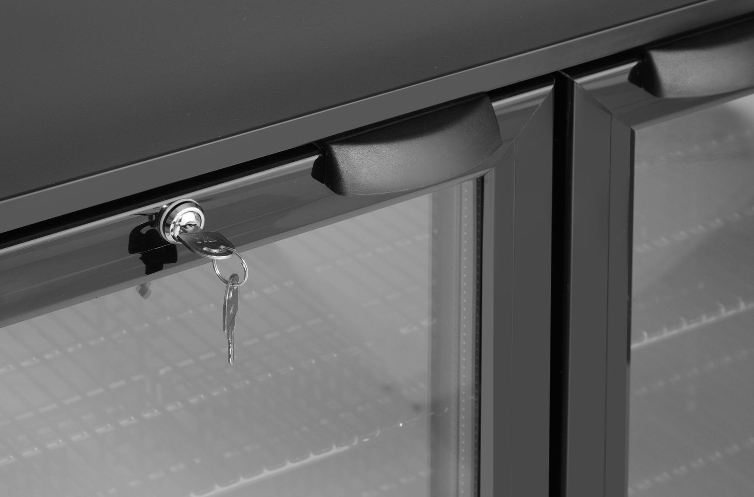 Réfrigérateur de bar pour boissons 158 l, noir, 2 portes, acier laqué, 4 étagères | ARKTIC 236895