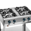 Cuisinière professionnelle à gaz 4 feux avec étagère inférieure, 23 kW | FORGAST FG09451
