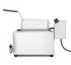 Friteuse électrique XL, 10 L, acier inoxydable, 1 cuve | HENDI 209424