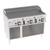 Plancha à gaz lisse, chromée, brossée, sur support ouvert 120 cm | TECNOINOX 713162