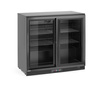 Réfrigérateur de bar pour boissons 2-portes, portes coulissantes, noir, 158 l, acier laqué | ARKTIC 236888