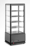 Vitrine réfrigérée 98 l, noire, LED, 2-6°C | HENDI 233269