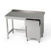 Table de travail en acier inoxydable avec armoire et tiroir 110x70x85 cm | FORGAST
