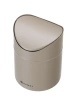 Poubelle de table avec couvercle basculant, 1,2 L, beige, Ø 12 x H 16,5 cm | HENDI 440797