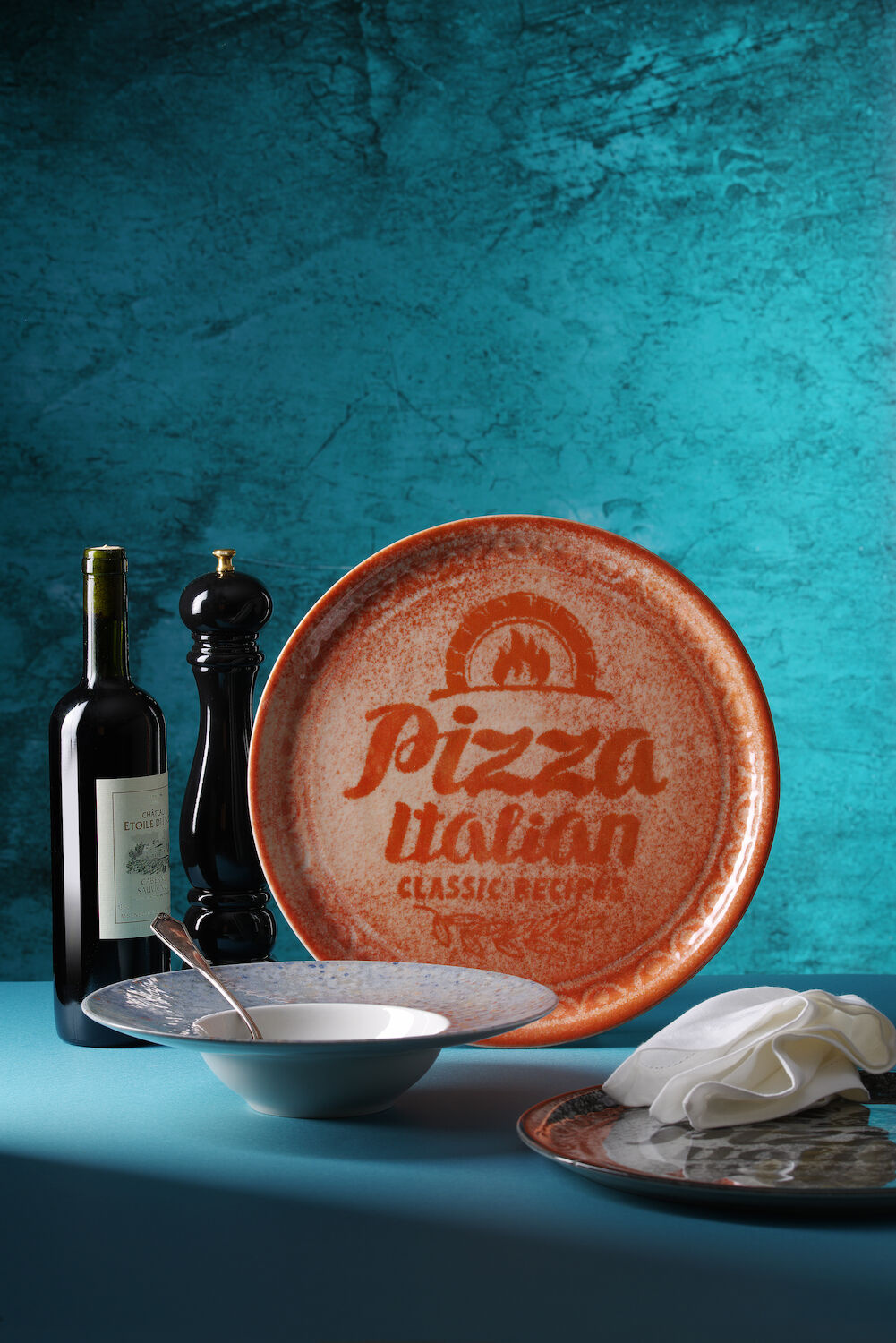 Assiette à pizza Recipe Collection rouge brique - Ø 33 cm | HENDI 778944