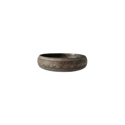 Assiette plate avec bord Keczi hématite 14 cm | KERA CERAMIKA 17.2/C.HEM