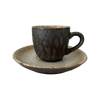 Tasse Bel 100 ml avec soucoupe 11 cm Still Cristall dolomite | KERA CERAMIKA 2.3.3/F/C.DOL