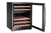 Cave à vin, 2 zones, 46 bouteilles, noire, 137 l, 5 étagères, 1 porte | ARKTIC 237106