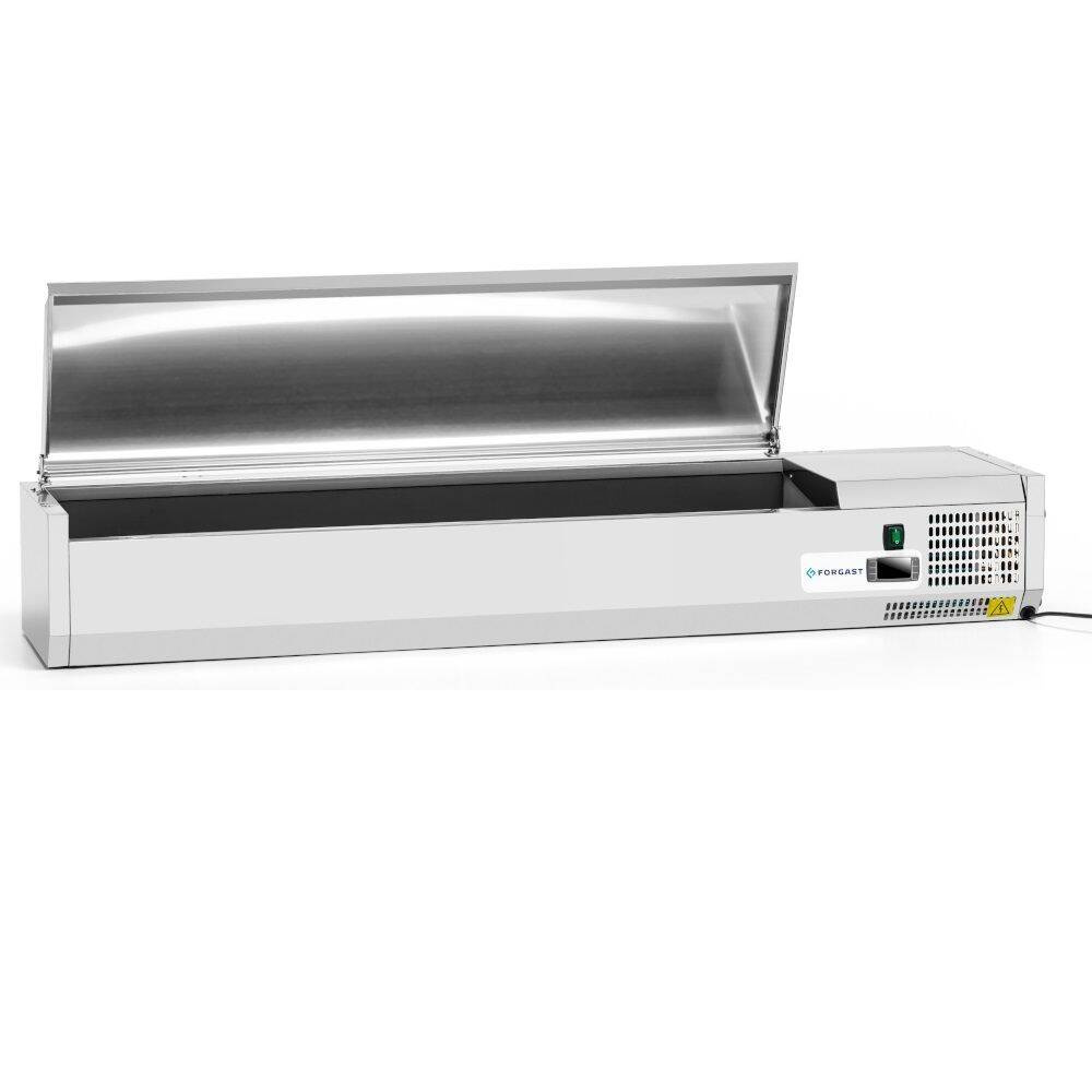 Vitrine réfrigérée avec couvercle 7 GN 1/4 | FORGAST FG07307