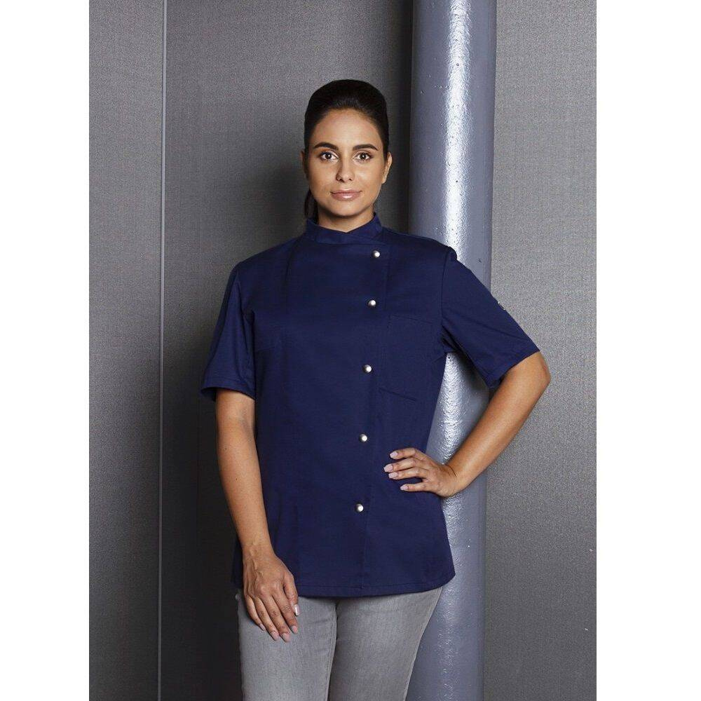 Veste de cuisine femme Greta bleu marine | KARLOWSKY JF 4-10