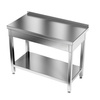 Table de travail en acier inoxydable avec étagère 60x60x85 cm | FORGAST