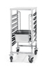 Chariot pliable en acier inoxydable pour plateaux et bacs GN | HENDI 810668