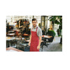 Tablier de cuisine Basic 75 x 90 cm avec poche et boucle framboise | KARLOWSKY BLS 5-89-Stck